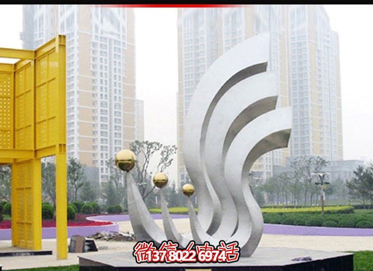 鳳凰不銹鋼雕塑，點亮公園廣場