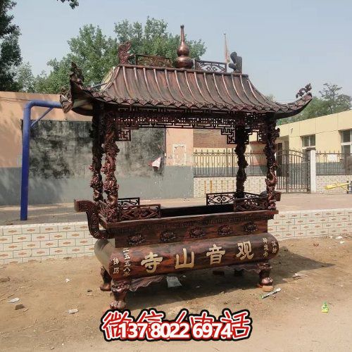 傳統(tǒng)中式香爐宗教雕塑，祈福上香