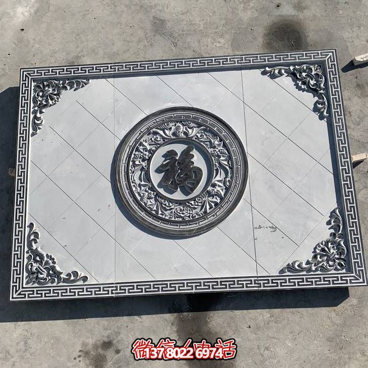 黃色沙巖浮雕影壁，景觀背景雕塑