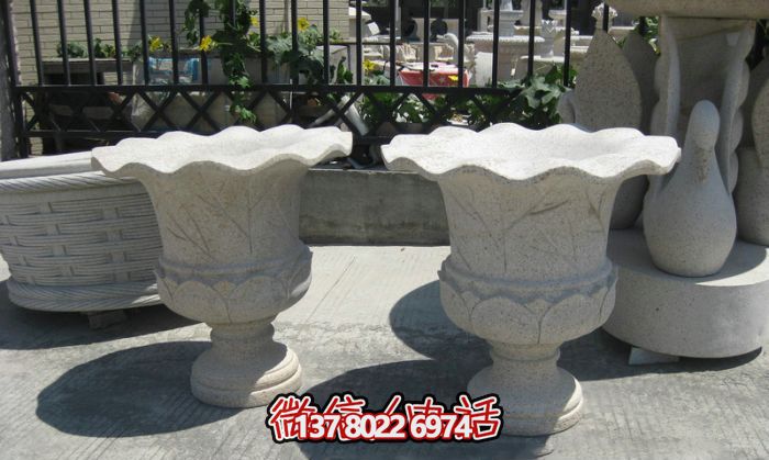 歐式大理石花盆石雕雕塑，締造公園景區(qū)精美景觀