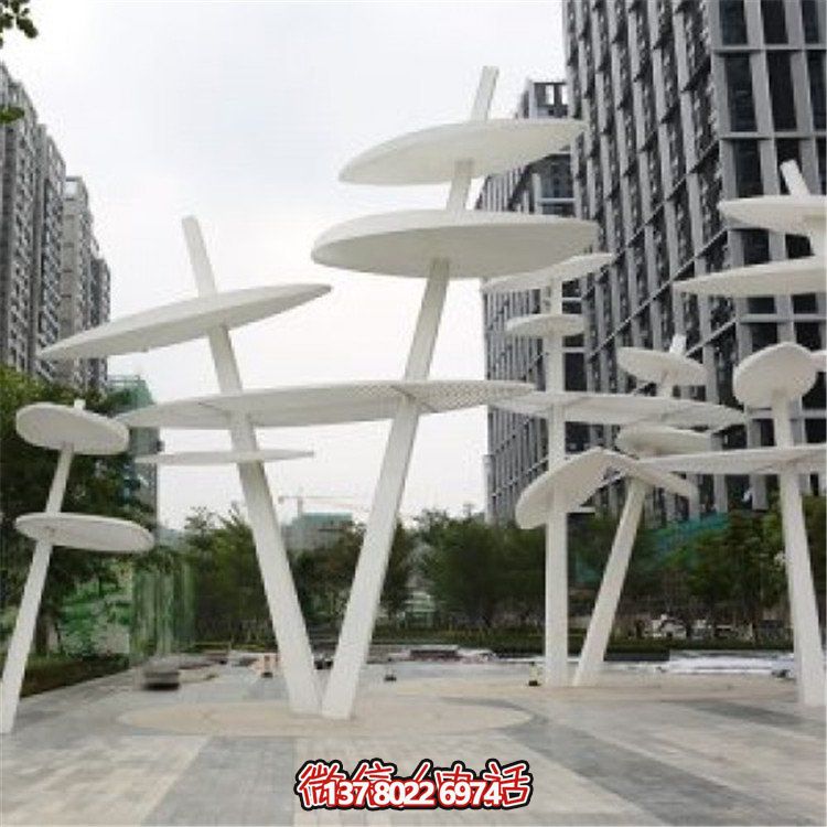 精美不銹鋼雕塑，點(diǎn)綴大型房地產(chǎn)廣場(chǎng)城市園林景觀