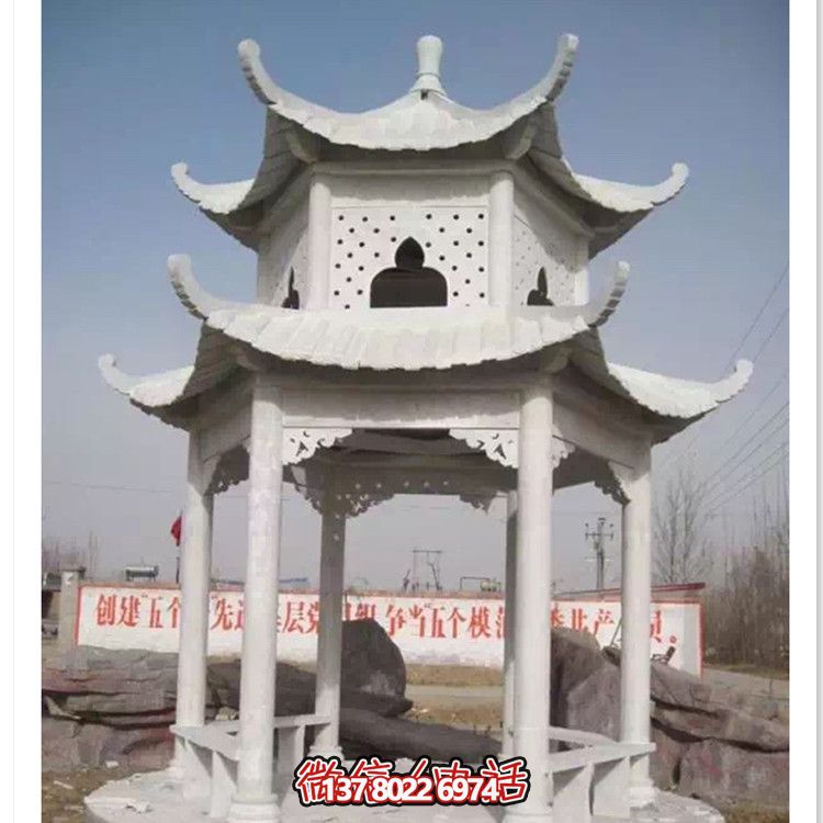 舒適寧靜的大理石涼亭，完美滿足休息需求