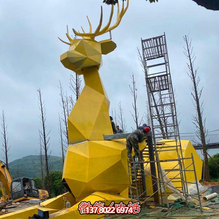 大型梅花鹿雕塑，點亮公園廣場景觀