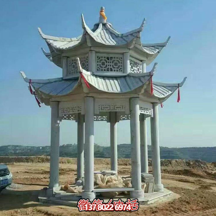 中式雙層涼亭，傳承傳統(tǒng)文化美學(xué)