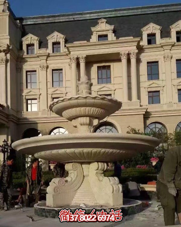 私家晚霞，大理石噴泉雕塑