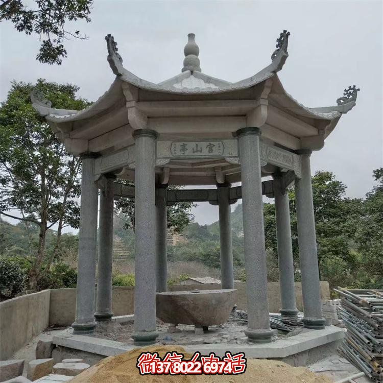 大理石雕刻中式?jīng)鐾?，美化景區(qū)園林戶外環(huán)境