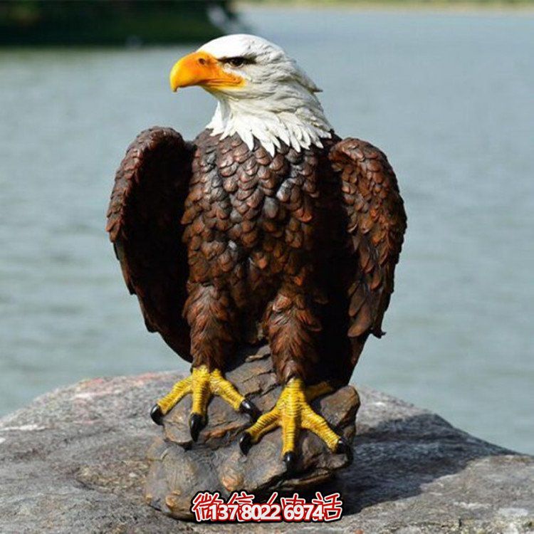 玻璃鋼老鷹雕塑擺件，點綴戶外花園庭院