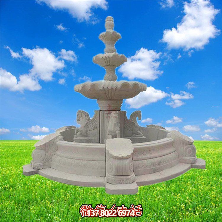 精美石雕噴泉，點(diǎn)綴大理園林之美