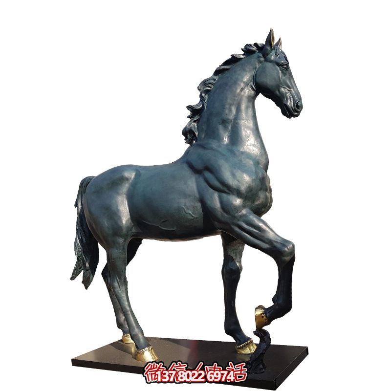 玻璃鋼馬雕塑，大型仿真動物裝置，裝飾景區(qū)、廣場