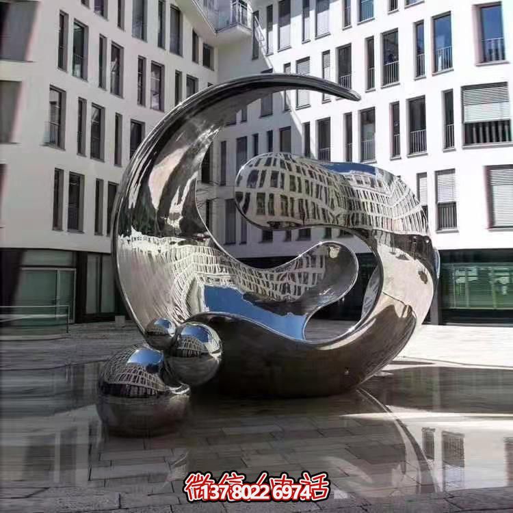 高品質(zhì)不銹鋼大型雕塑，精美戶外園林景觀
