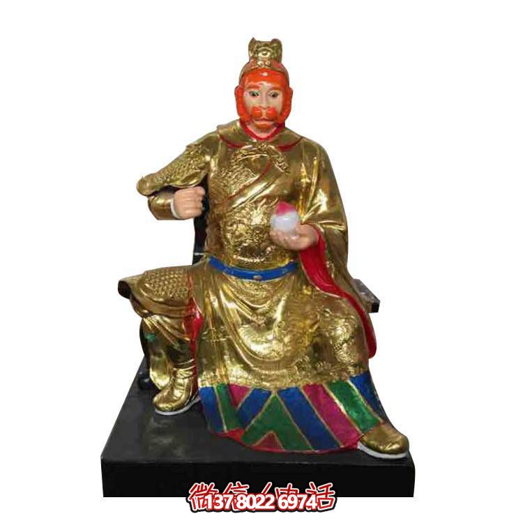 玻璃鋼佛像，金烤漆噴涂