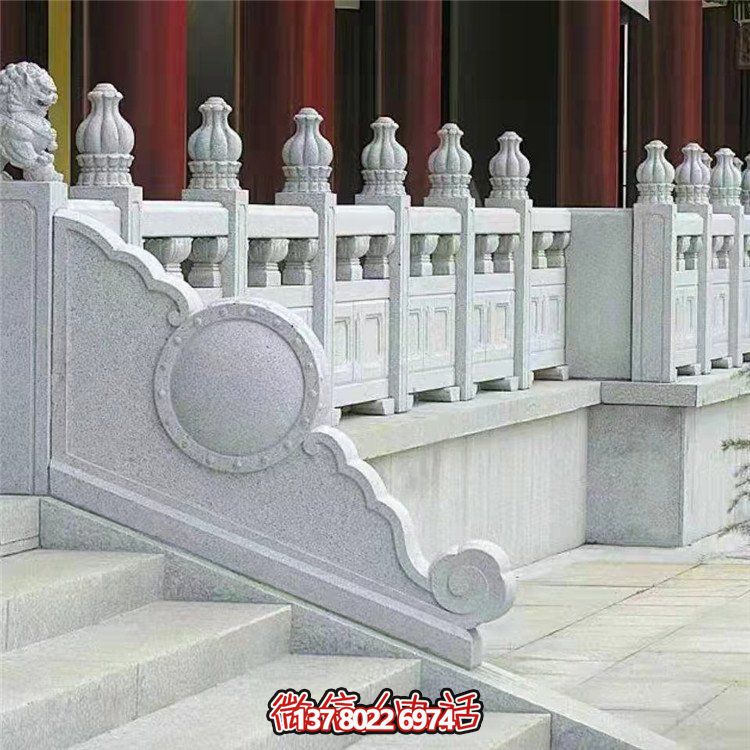 精美石雕欄桿欄板，點綴景區(qū)景點，增添園林雕塑之美