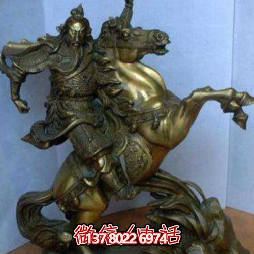 傳統(tǒng)工藝銅雕騎馬人物雕塑，點綴戶外園林