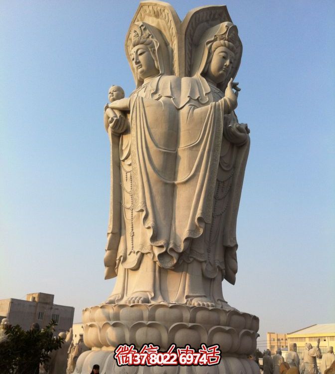 大型觀音大理石雕塑，精美的園林景觀裝飾