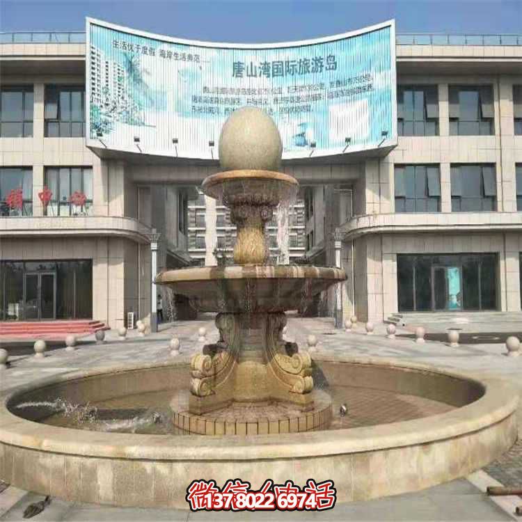 精致石雕噴泉，美化小區(qū)、別墅、大理石環(huán)境