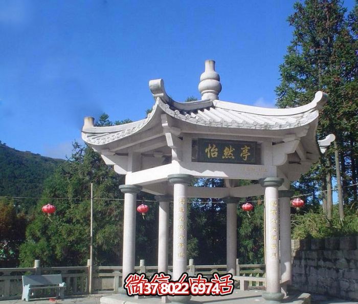 怡然仿古戶外建筑漢白玉擺放，增添農(nóng)場景觀魅力