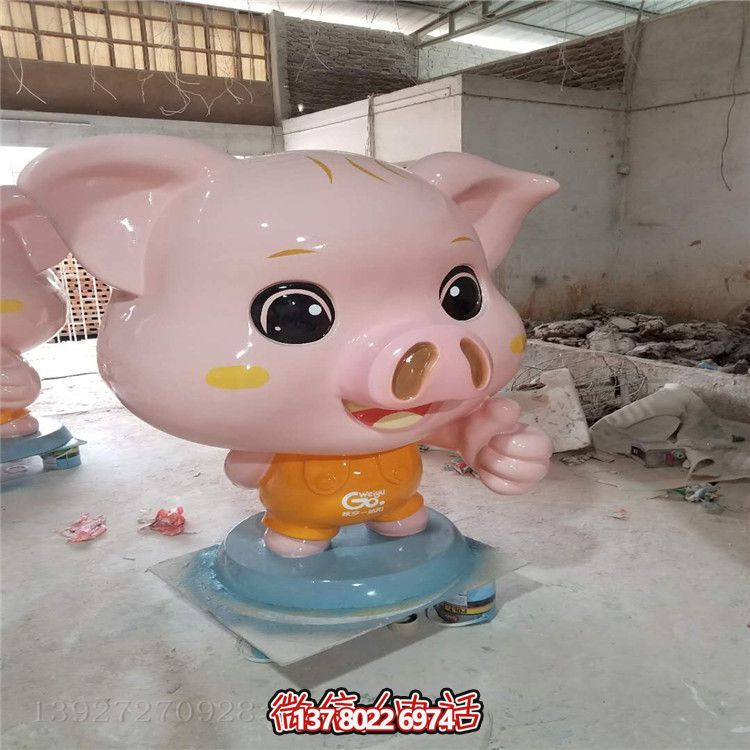 玻璃鋼豬雕塑，為您的店鋪、戶外公園增添熱鬧氣氛
