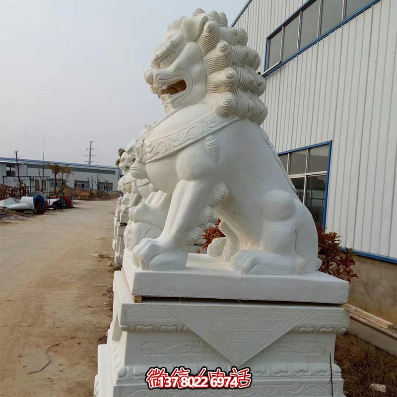 高品質(zhì)石雕麒麟雕塑，點(diǎn)綴企業(yè)公司大門口，增添鎮(zhèn)宅財(cái)運(yùn)