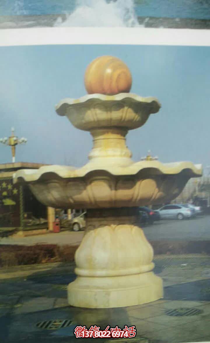 大理石雙層風水球噴泉，為景觀公園添彩雕塑