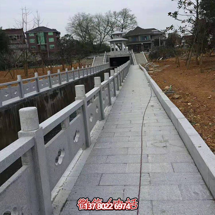 精美大理石護(hù)欄雕塑，點(diǎn)綴河道戶外環(huán)境