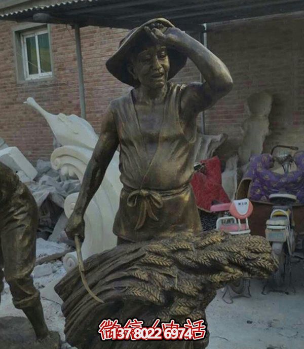 仿銅玻璃鋼農(nóng)耕人物雕塑 仿銅玻璃鋼農(nóng)耕人物雕塑
