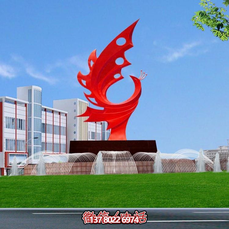 不銹鋼鳳凰標(biāo)志擺件，凸顯企業(yè)形象