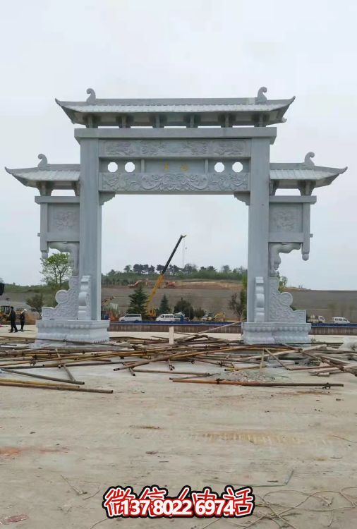 大理石大型牌坊，精美的戶外石雕藝術(shù)品