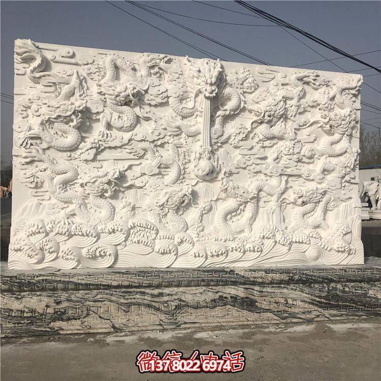 精湛雕刻的室內(nèi)大理石雕塑，為您的庭院增添浮雕照壁