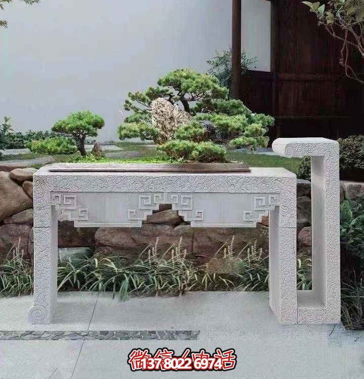 大理石浮雕雕塑花架景觀盆景，精致的別墅室內(nèi)景觀裝飾