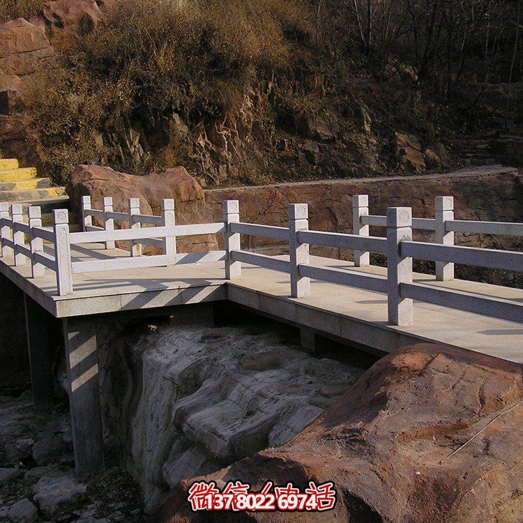 精致石磚制作的路橋、石欄桿及石欄