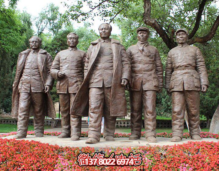 景區(qū)景點戶外玻璃鋼仿銅毛主席人物景觀