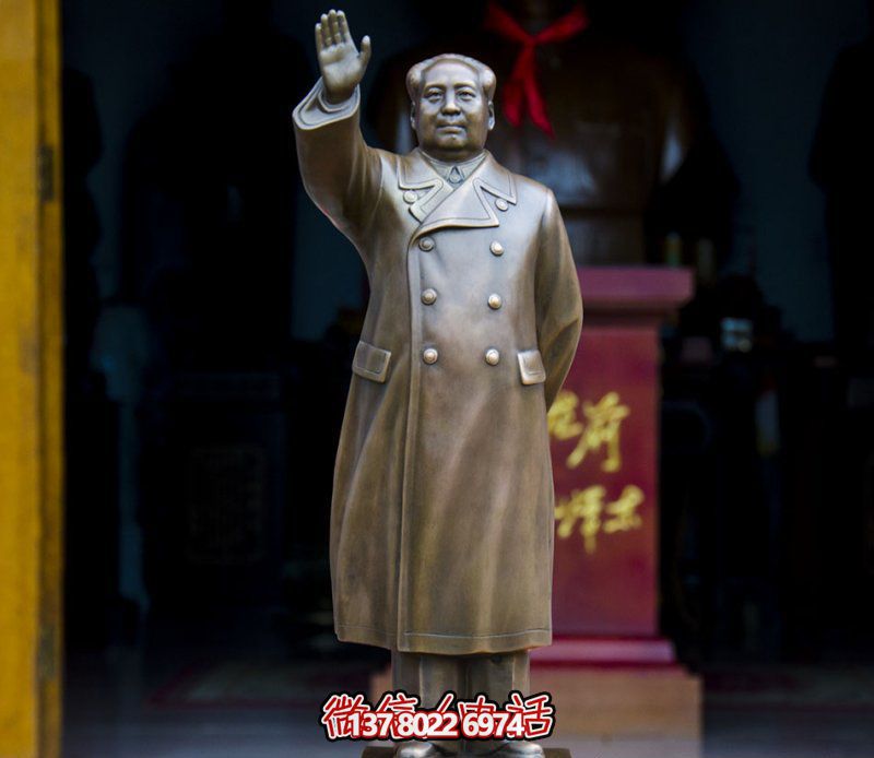 廣場(chǎng)揮手的主席廣場(chǎng)銅雕景觀(guān)毛澤東雕塑
