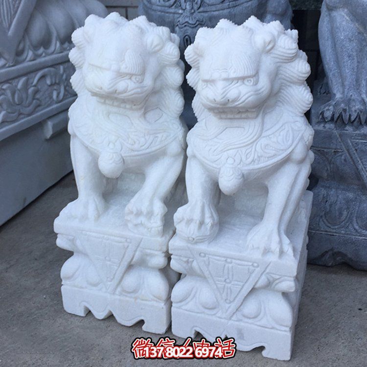 獅子雕塑，戶外園林庭院門口擺放鎮(zhèn)宅獅子