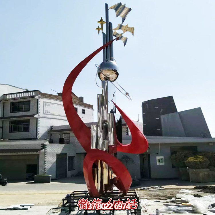 校園不銹鋼創(chuàng)意景觀標(biāo)志雕塑