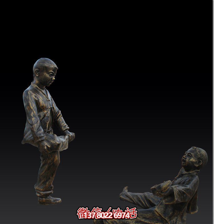 景區(qū)銅雕兒童撞拐雕塑 景區(qū)銅雕兒童撞拐雕塑