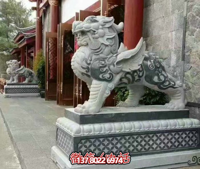 酒店門口大型大理石浮雕招財(cái)貔貅雕塑 酒店門口大型大理石浮雕招財(cái)貔貅雕塑