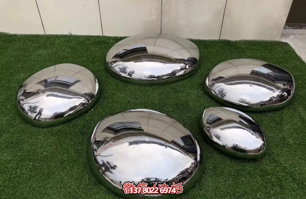 公園售樓處不銹鋼鏡面白鋼創(chuàng)意抽象藝術裝飾品擺件