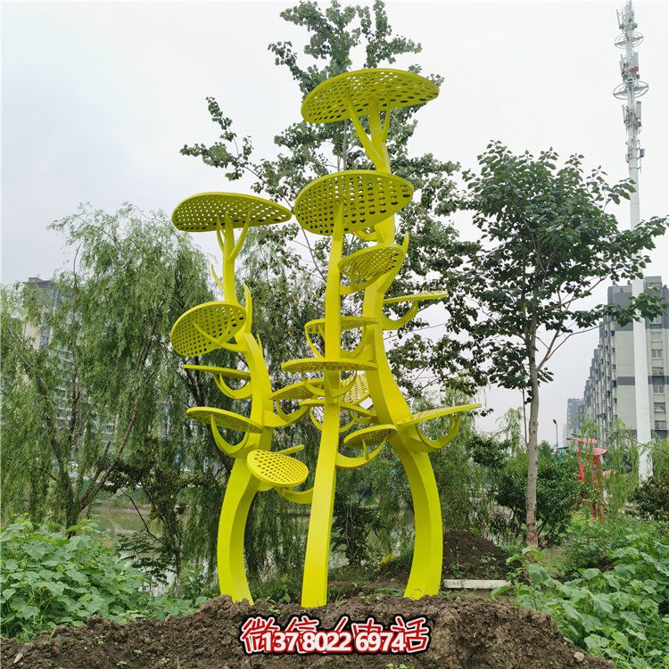 不銹鋼抽象樹，網(wǎng)狀樹葉樹冠