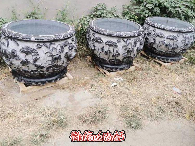 浮雕大型園林庭院景觀魚(yú)缸