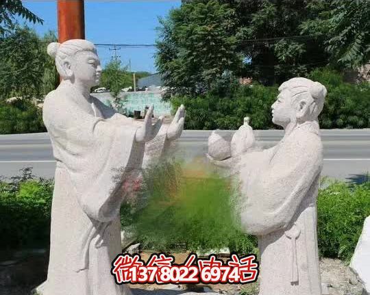 公園景區(qū)漢白玉石雕孔融讓梨雕塑 公園景區(qū)漢白玉石雕孔融讓梨雕塑