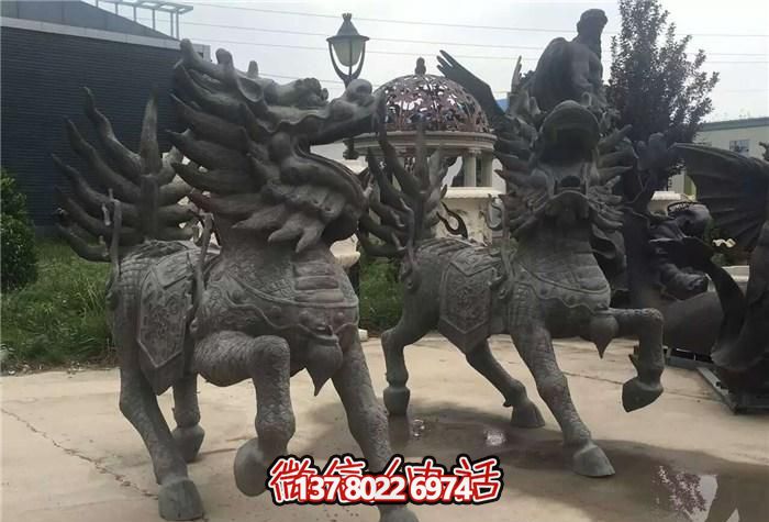 戶外廣場(chǎng)大型景觀裝飾品鎮(zhèn)宅麒麟雕塑