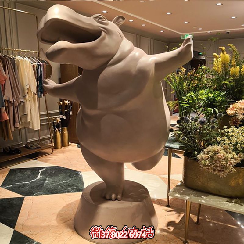 游樂場(chǎng)擺放的一只跳舞的玻璃鋼創(chuàng)意海馬雕塑