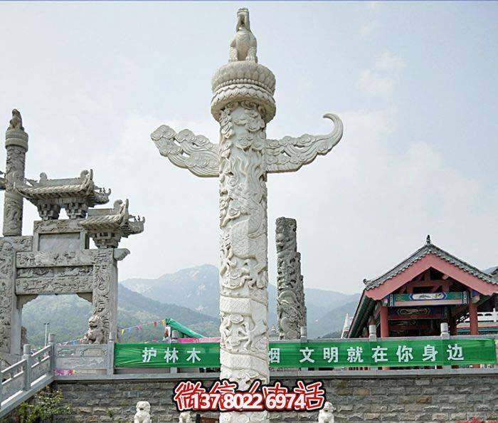 廣場(chǎng)景觀大理石華表龍紋石雕 廣場(chǎng)景觀大理石華表龍紋石雕