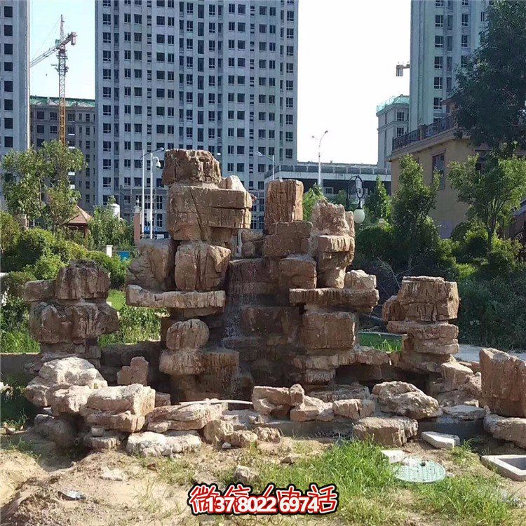 疊石假山，小區(qū)園林人造假山水景