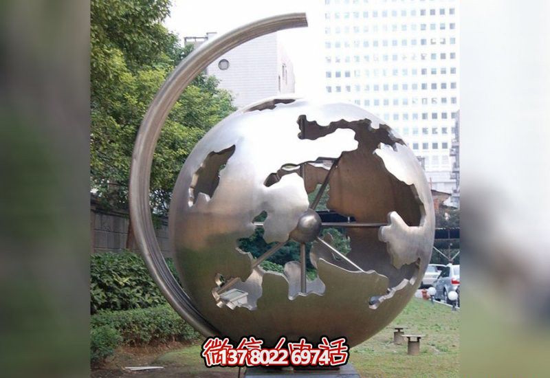 公園廣場創(chuàng)意抽象藝術(shù)鏡面不銹鋼地球儀雕塑 公園廣場創(chuàng)意抽象藝術(shù)鏡面不銹鋼地球儀雕塑