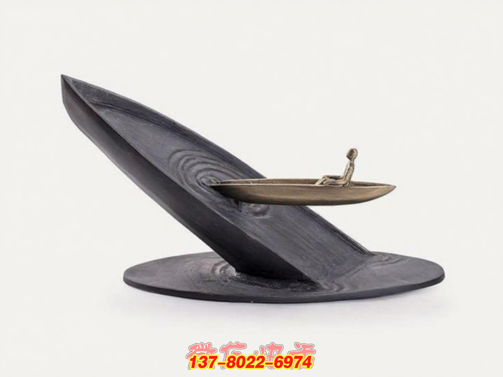 孤舟逸影：銅鑄藝術(shù)景觀中的詩(shī)意獨(dú)游之境